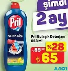 PRİL SIVI BULAŞIK DETERJANI 653 ML fiyat ve kampanya bilgisi